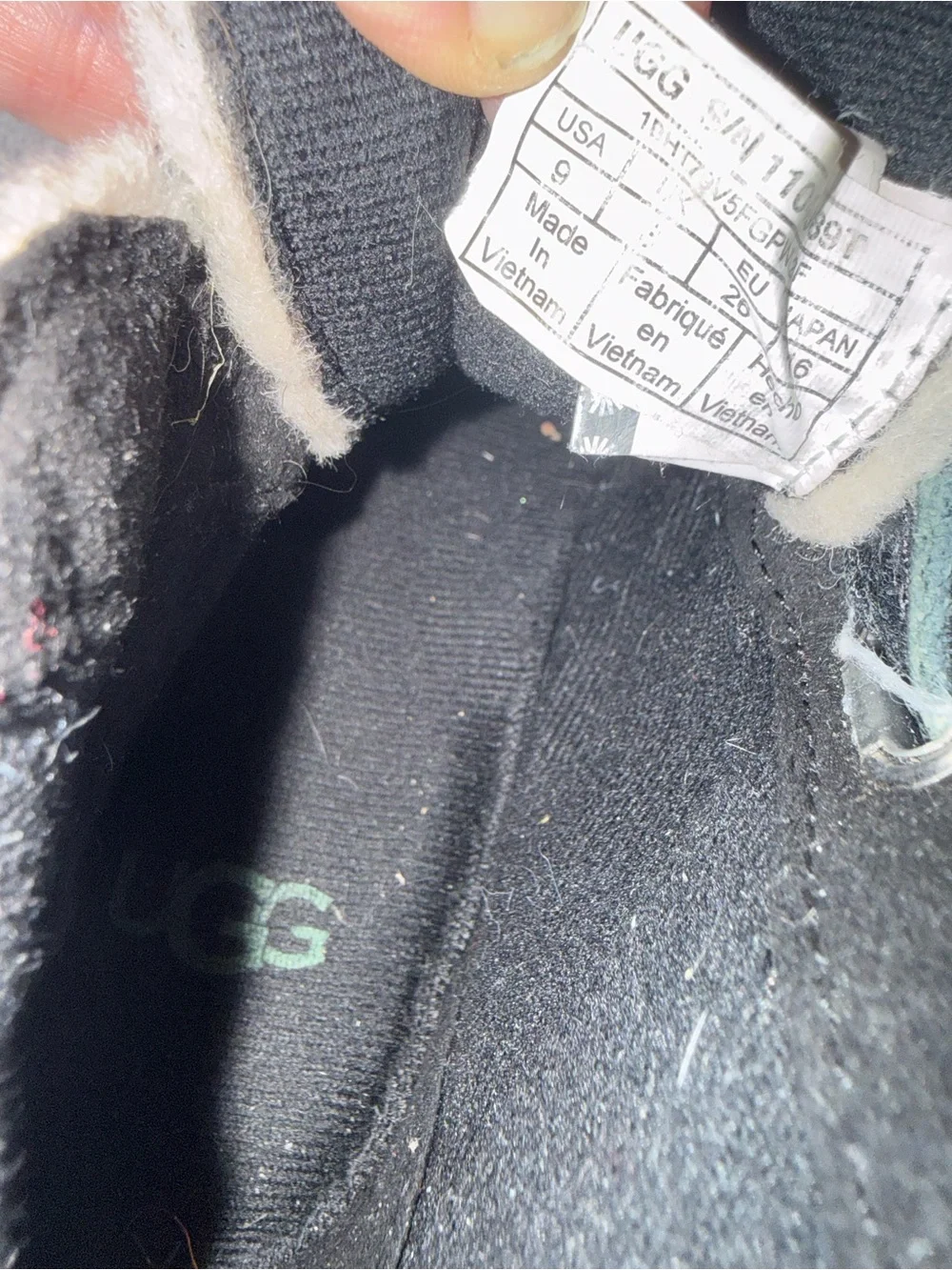 UGG Kids Black High-Top Boots with Gum Sole